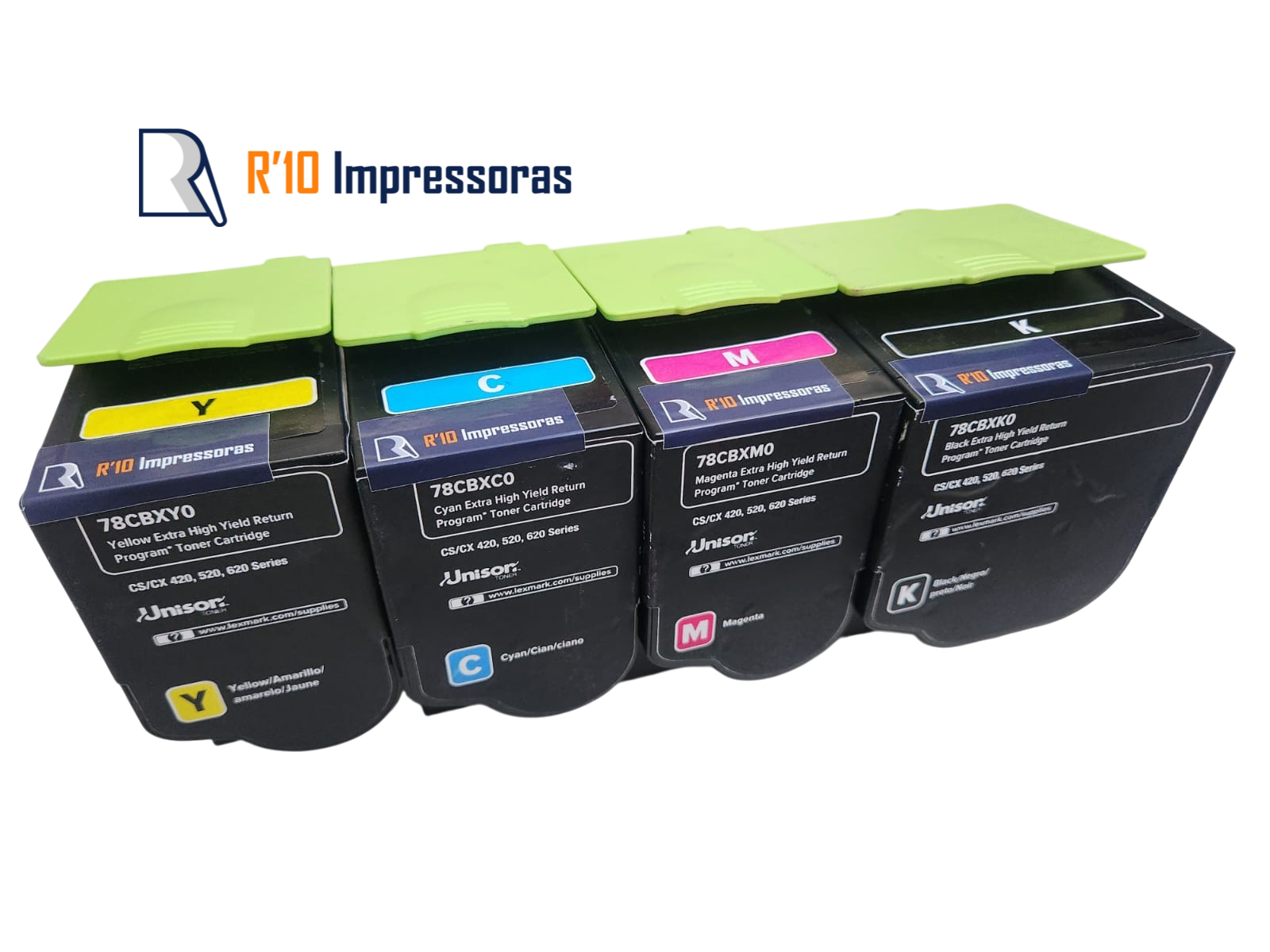 Ki 4 Cartuchos de toner lexmark 78CBXK0 CMYK